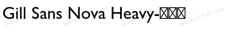 Gill Sans Nova Heavy字体转换